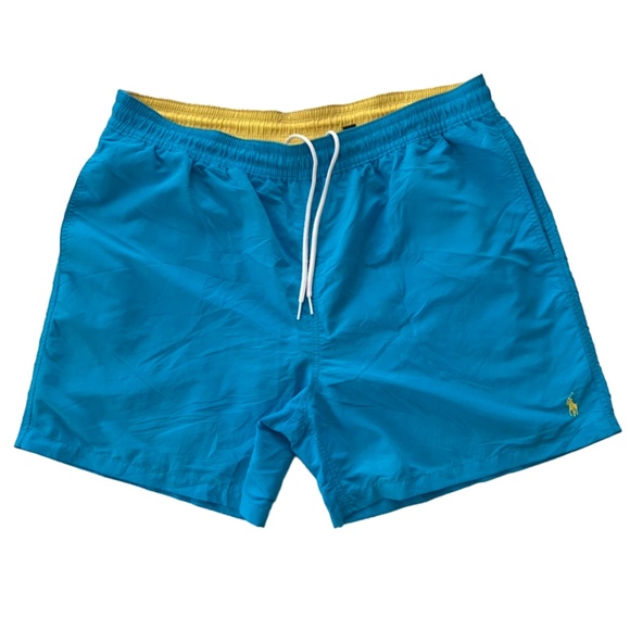 Polo by Ralph Lauren Blue and Yellow Men's Swim Trunks Size XXL Big & Tall - Picture 1 of 16